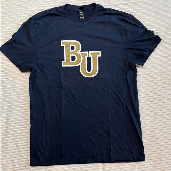 Bethel University BU Navy Gold White Short Sleeve T-Shirt Medium - Picture 1 of 8